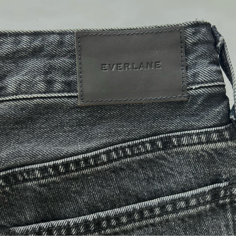 Everlane 90s Curvy Cheeky Black Denim Jean High Rise Straight Button Fly Size 29 - Picture 8 of 15
